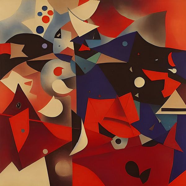 Composition in red 1 by Nop Briex
