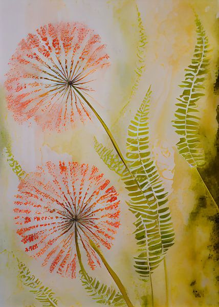 Blumen &amp; Farne II von Bianca ter Riet