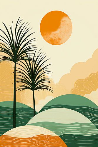 zonsondergang in Palm Springs