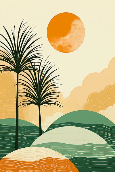 sunset in Palm Springs by haroulita