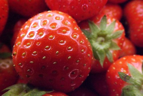 de zoete smaak van aardbeien