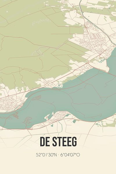 Vintage map of De Steeg (Gelderland) by Prints of Place