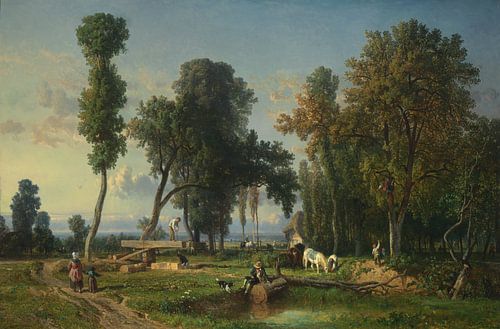 View at La Ferté-Saint-Aubin, near Orléans, Constant Troyon