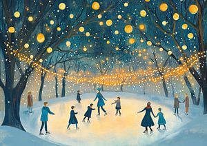 Plaisirs du patinage en hiver