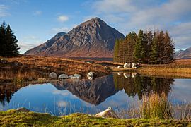 Buachaille Etive Mor Spiegelung, Glencoe, Lochaber, Schottland, UK