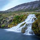 Zauberhafter Wasserfall im Westen Islands von Leontine van der Stouw Miniaturansicht
