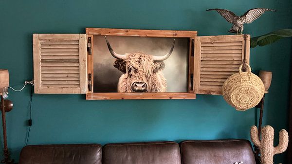 Customer photo: Scottish Highland Cow by Diana van Tankeren, as poster