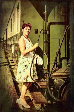 Vrouw en de  trein van eric van der eijk