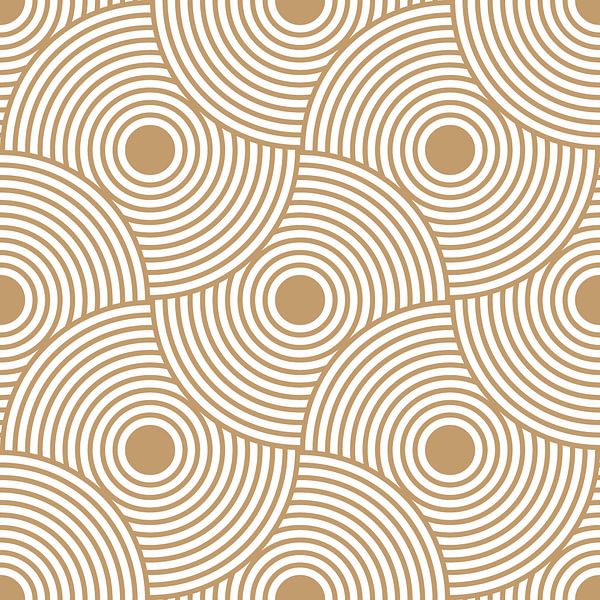 Retro Japanese  pattern. Abstract geometric illustration in gold 2 by Dina Dankers