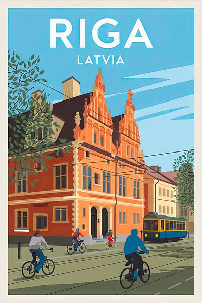 Riga, Latvia. by Poster Art Shop