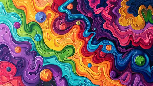 Chromatic Swirls - Vibrancy in Motion