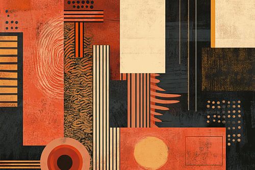 Tons de terre | Beige et Rouge Jeu de formes