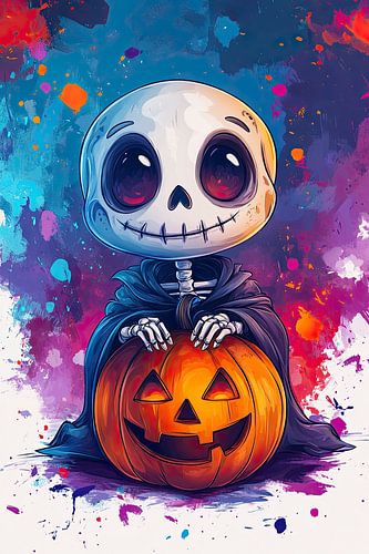 Cute Skeleton Trick-or-Treater