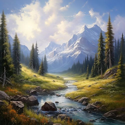 Bergen en een rivier