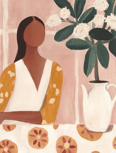 Modernes Porträt in Pastellfarben