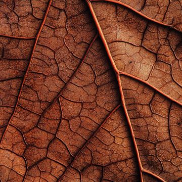 Brown leaf texture by Poster Art Shop