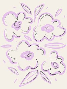 Lila Blume Skizze