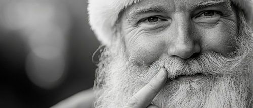 De kerstman lacht