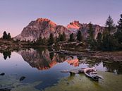 Sunrise at mountain lake by Max Schiefele thumbnail