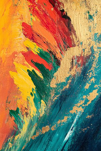 Peinture abstraite colorée