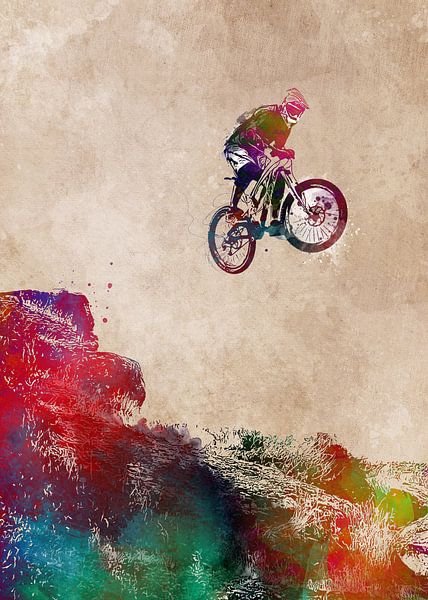 Fietssport kunst van JBJart Justyna Jaszke