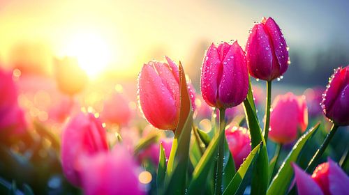 Tulpen bij Zonsopkomst