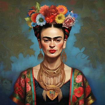 Portretschilderij Frida - Schilderij Frida