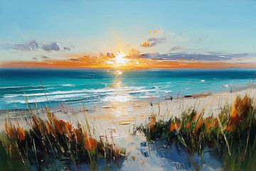 Coucher de soleil sur la mer