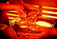 Honey in the sauna.