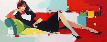 Moderne Vrouw | Serenity in Color Blocks van De Mooiste Kunst