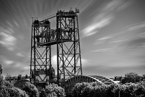 The Hef in Rotterdam black and white in high contrast