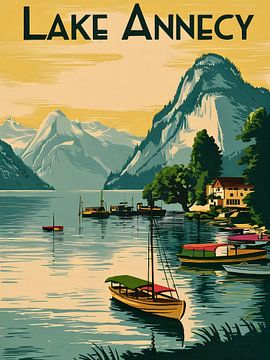 Bezaubernder Annecy-See Kunstdruck