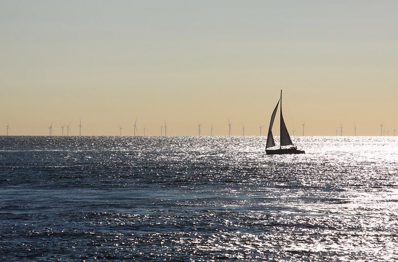 Segelboot auf der Nordsee von MSP Canvas