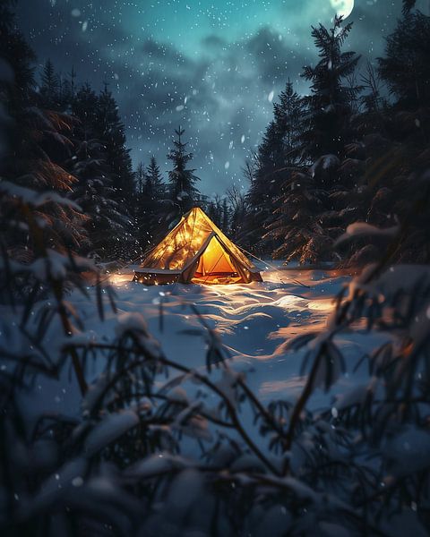 Outdoor im Winter von fernlichtsicht