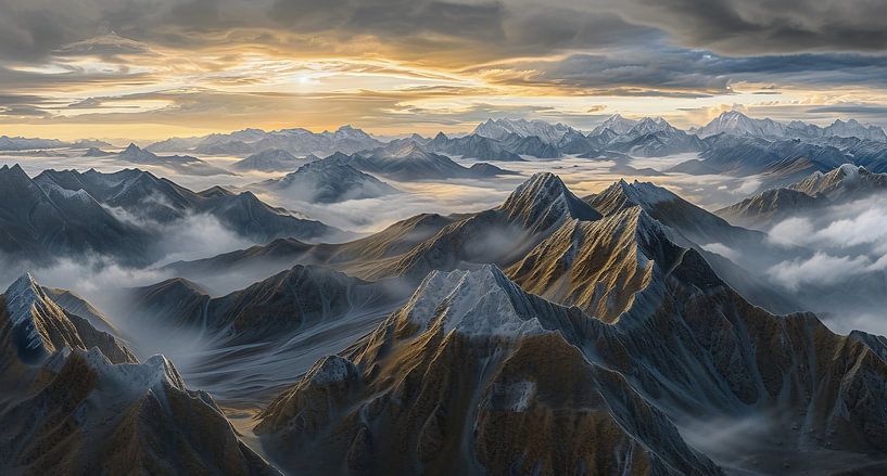 Fantastische Bergwelt von fernlichtsicht