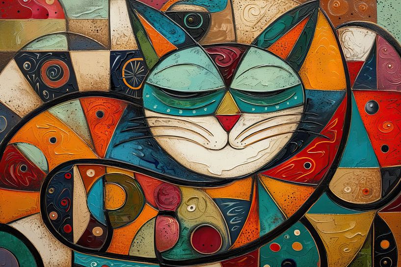 Painting Cat | Painting Puss by Wonderful Art