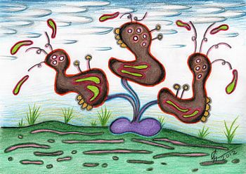 Colourful fantasy drawing