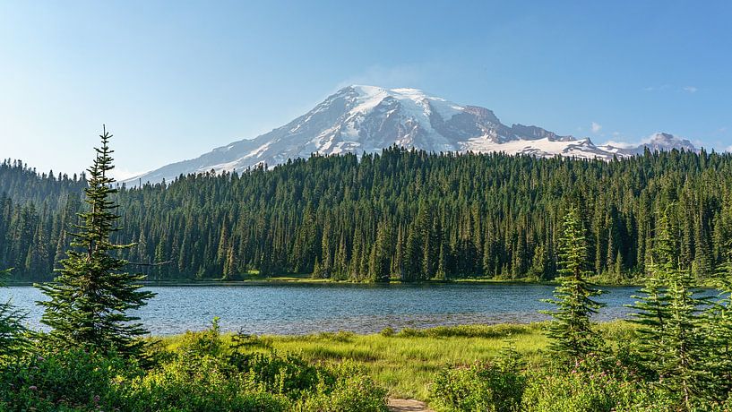 Stratovolcano Mount Rainier. by Jaap van den Berg