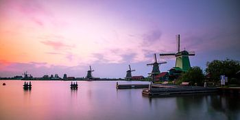Zaanse Schans Windmolens Panorama (smal)