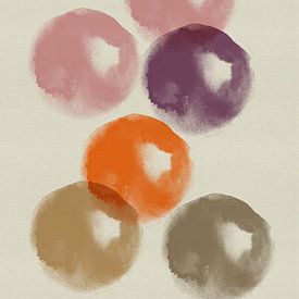 Minimalistische abstracte kleurrijke vormen I van Abstract Minimalist Art