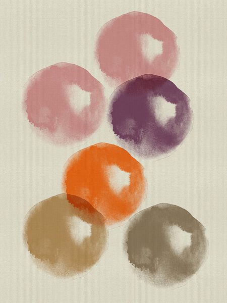 Minimalistische abstrakte bunte Formen I von Abstrakte minimalistische Kunst