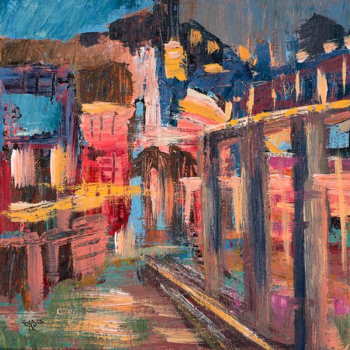 Crépuscule urbain sur ART Eva Maria
