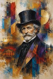 Tableau représentant le compositeur Giuseppe Verdi.