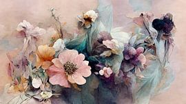 Wild Pastel Flowers by Treechild