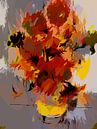 Stilleven - Vaas met bloemen. van Alies werk thumbnail