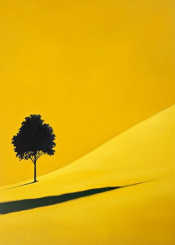 Yellow field tree