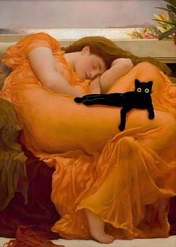 Peinture artistique représentant un chat, célèbre tableau