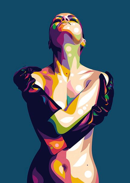 Pop Art Girl Beautiful Pose par WpapArtist WPAP Artist