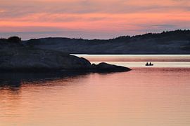 Resö Sunset Rowing Boat, Sweden by Imladris Images