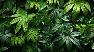 Grüne Blätter tropischer Hintergrund Textur von Animaflora PicsStock